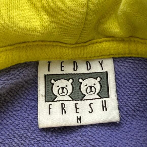 Teddy Fresh Men's Color Block Oversized Hoodie Sweatshirt Sz M - Picture 4 of 6